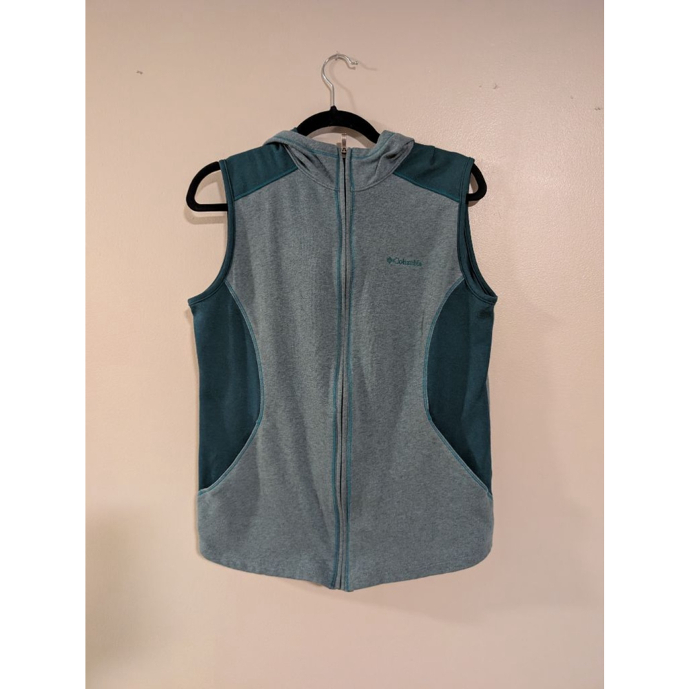 Women's Columbia Teal Omni-Wick Hooded Vest L